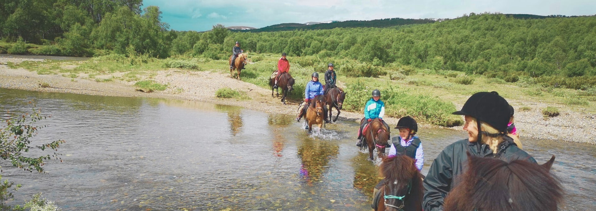 Riders on Icelandic horses in Ramundberget