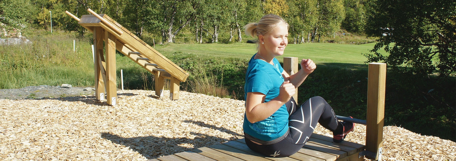 Träning på utegym i Ramundberget