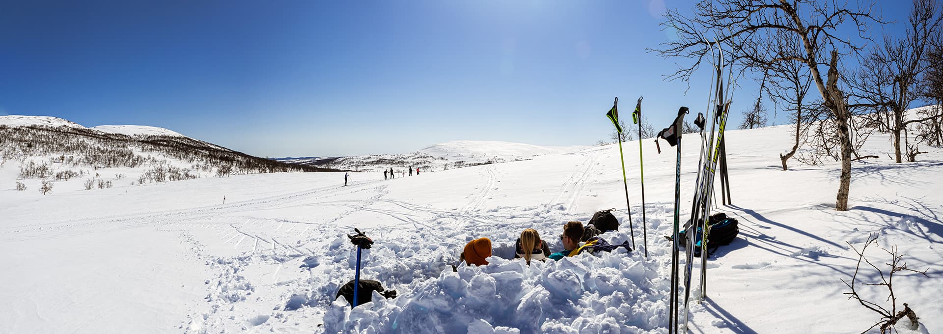 Längdåkare på fjället